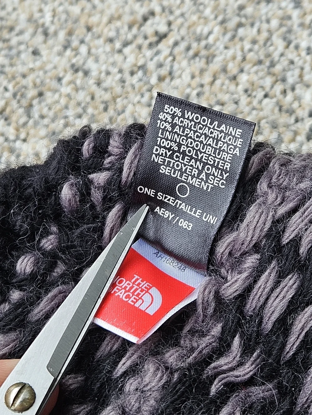 The North Face Beanie Thick Warm Stocking Cap Wool Alpaca Blend Hat Women’s OS